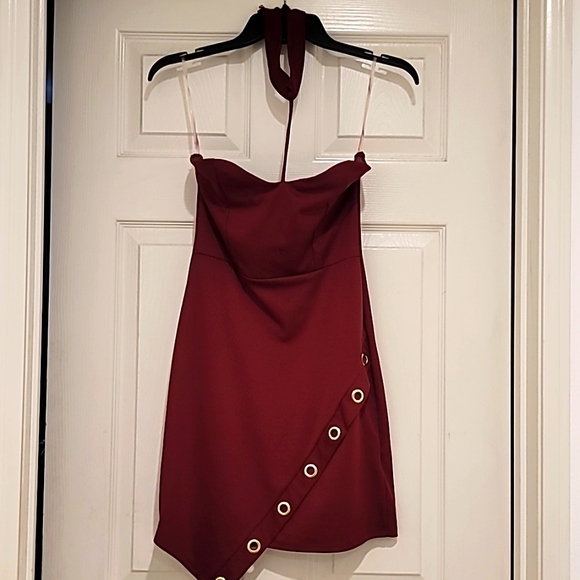 Heart-shaped mini dress with an attached choker - Picture 1 of 1